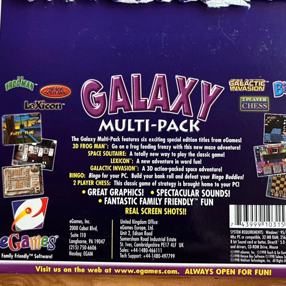 eGames Galaxy Multi-Pack PC Software